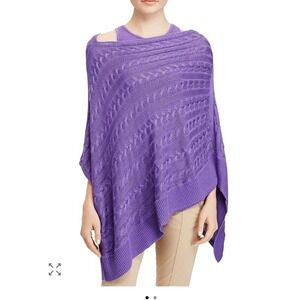 Lauren Ralph Lauren Cable Knit Preppy Business Casual Boho Fisherman Poncho L/XL